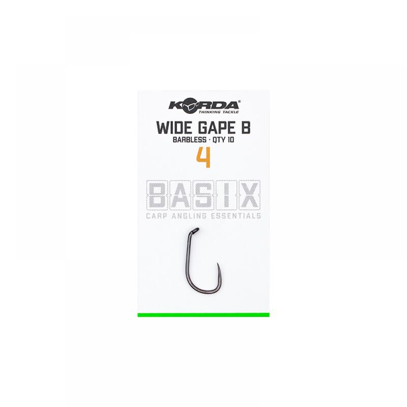 CARLIGE KORDA BASIX WIDE GAPE BARBLESS NR.4, 10BUC/PL