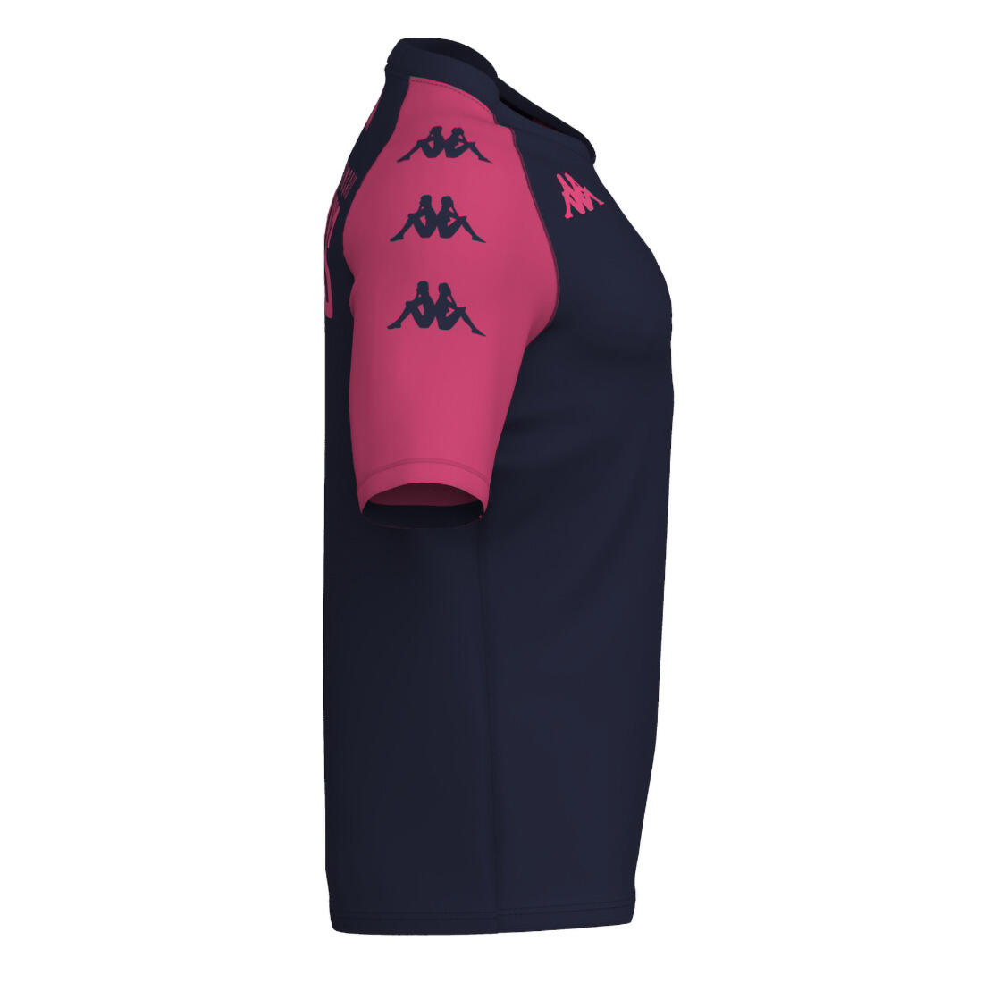 Maillot d'entrainement Stade Français Paris Kappa Marine et rose 3/4