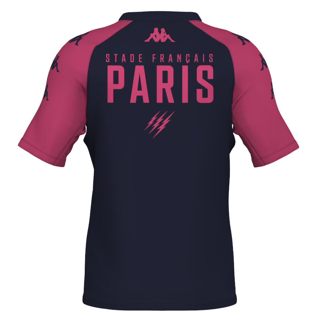 Maillot d'entrainement Stade Français Paris Kappa Marine et rose 2/4