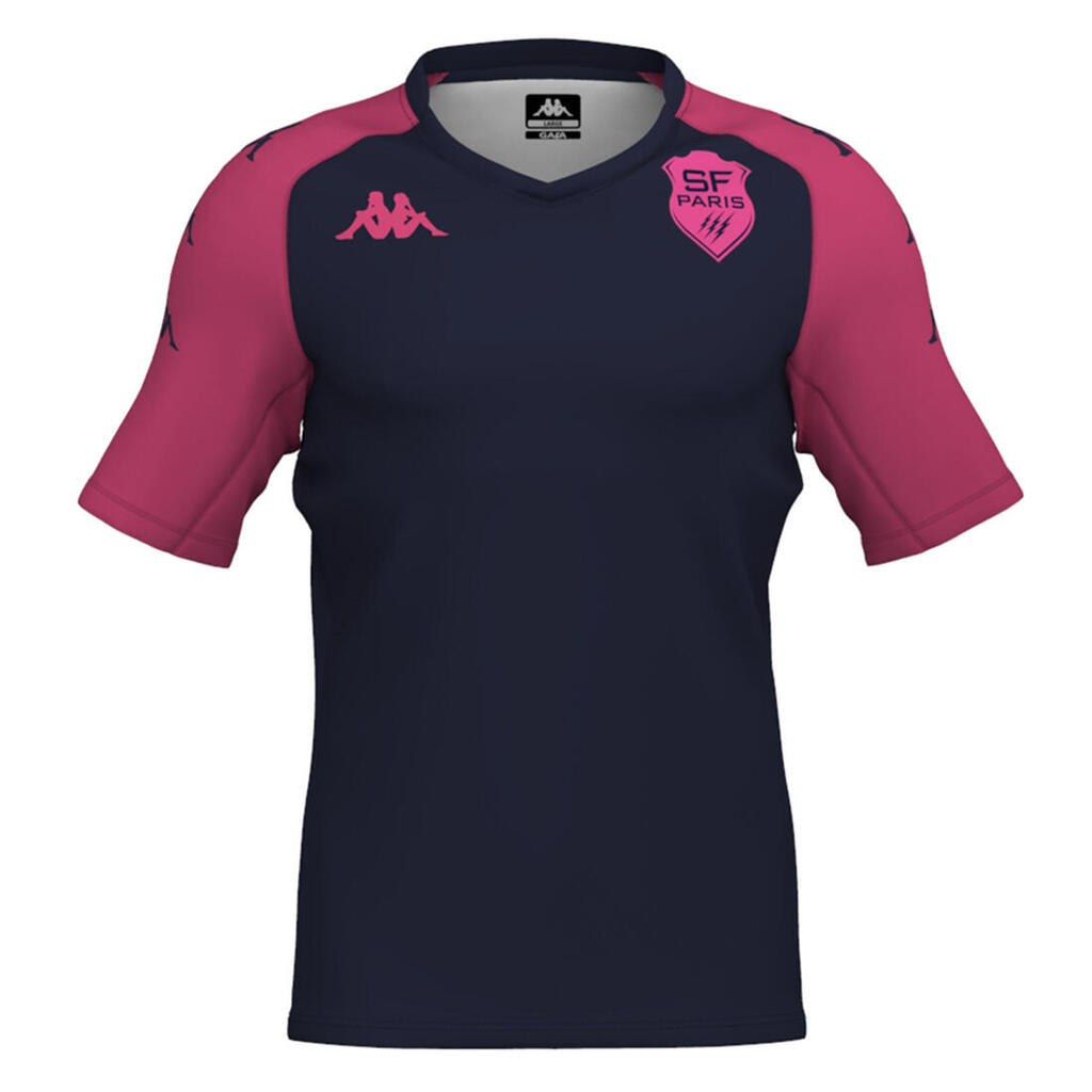 Stade Français Paris Kappa Training Jersey Marine and Pink