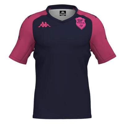 Trainingsshirt stade français parijs kappa marine en roze