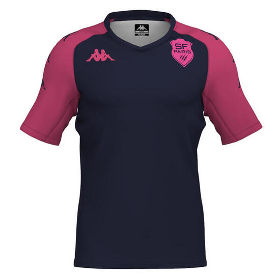 Maillot d'entrainement Stade Français Paris Kappa Marine et rose