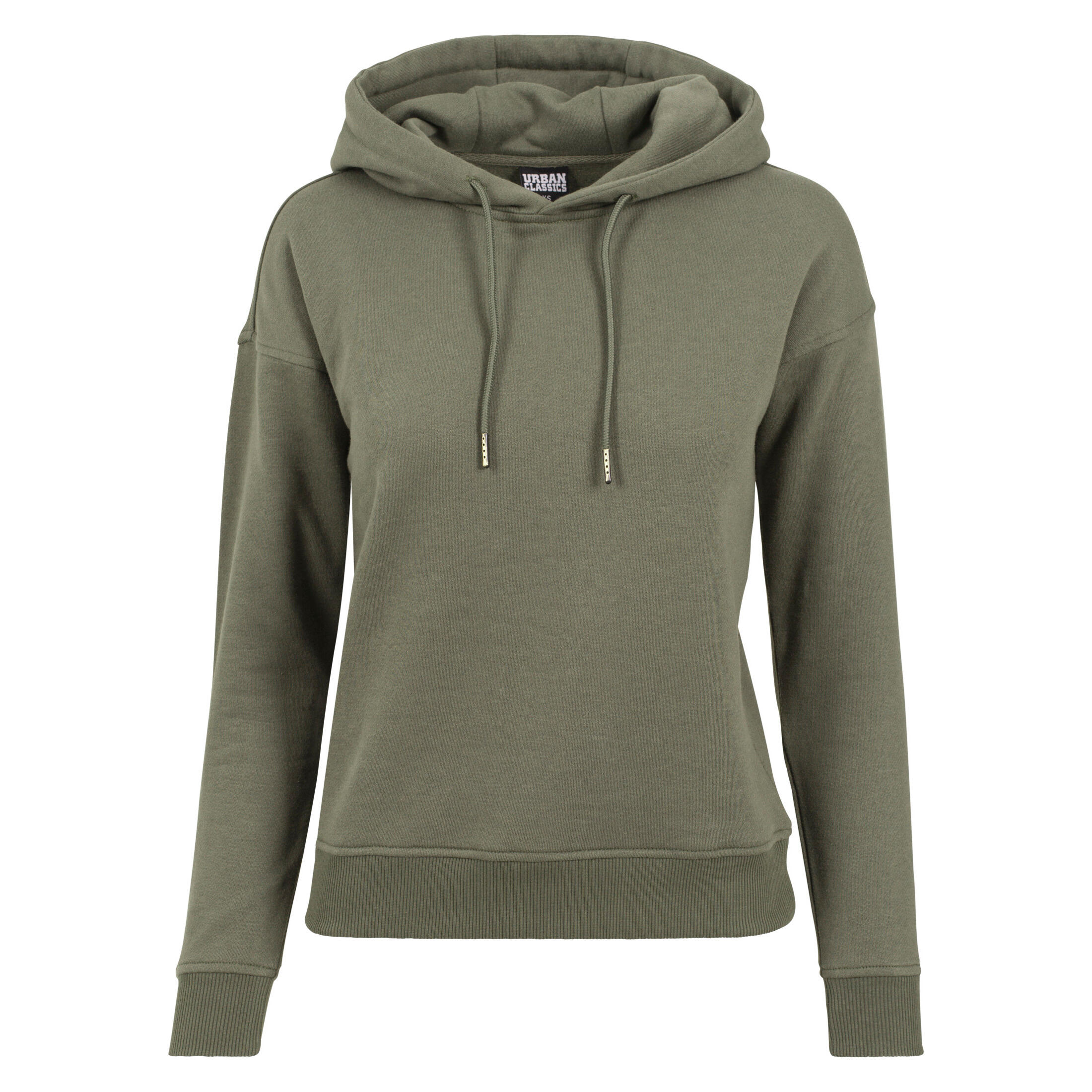 Urban Classics - Sweatshirt À Capuche Femme Urban Classic Basic Côtelés - Sweat-shirt - Vert - Decathlon