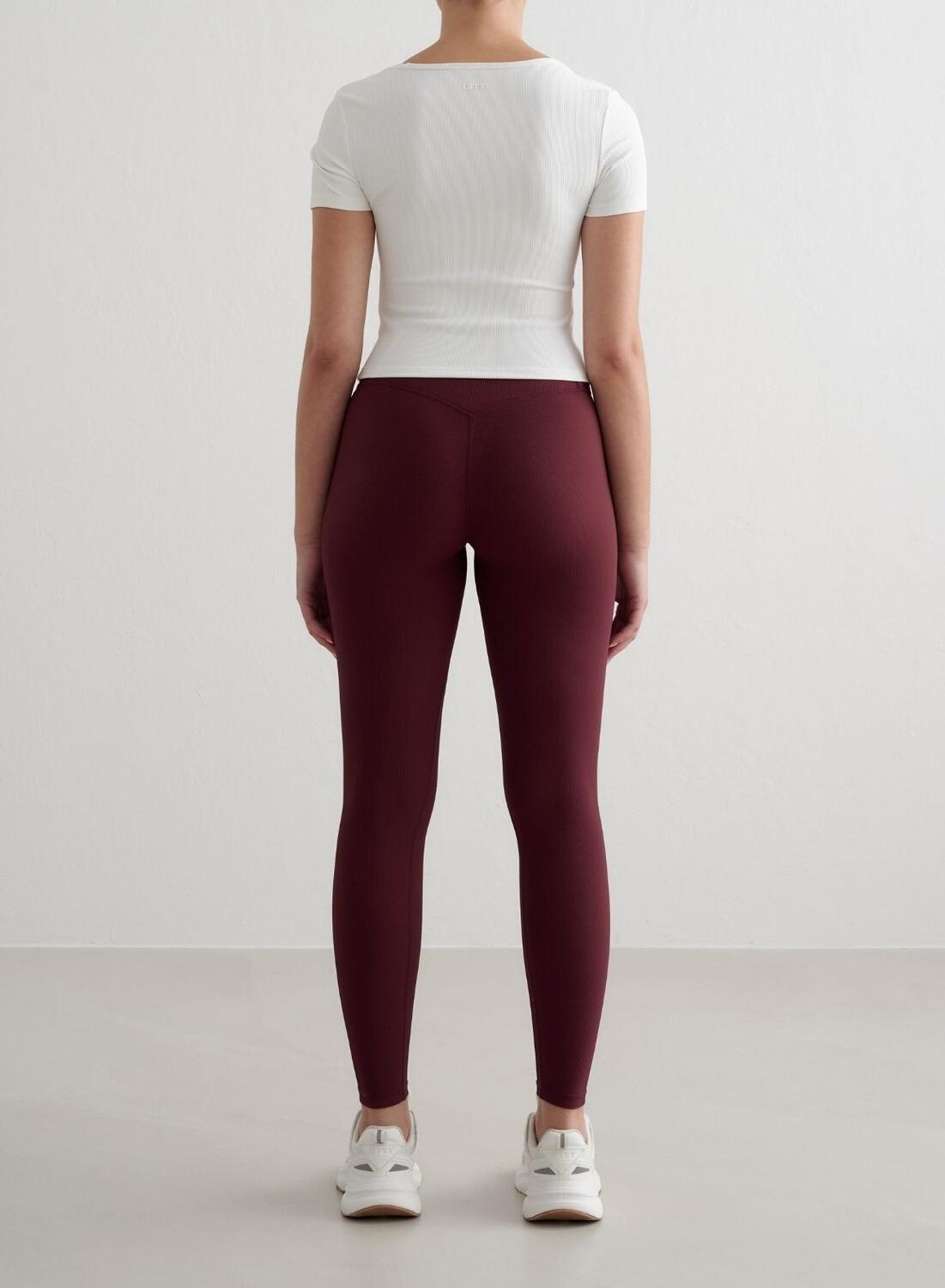 Damski top szybkoschnący, second skin, prążkowany Ribbed Performance biały 4/4