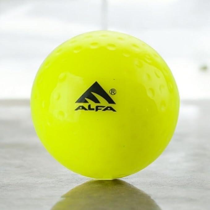 ALFA AB-93 Feldhockeyball – Dimple, PU, Standardgröße, Gelb 2/2