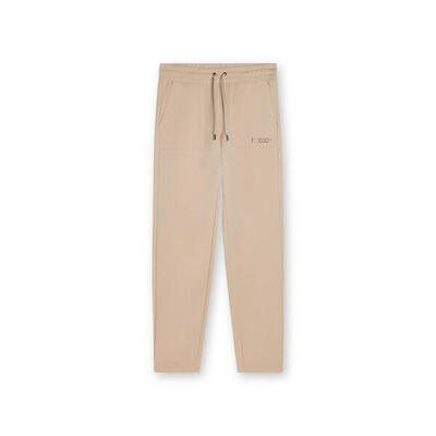 Pantaloni con fondo elasticizzato e tasche applicate