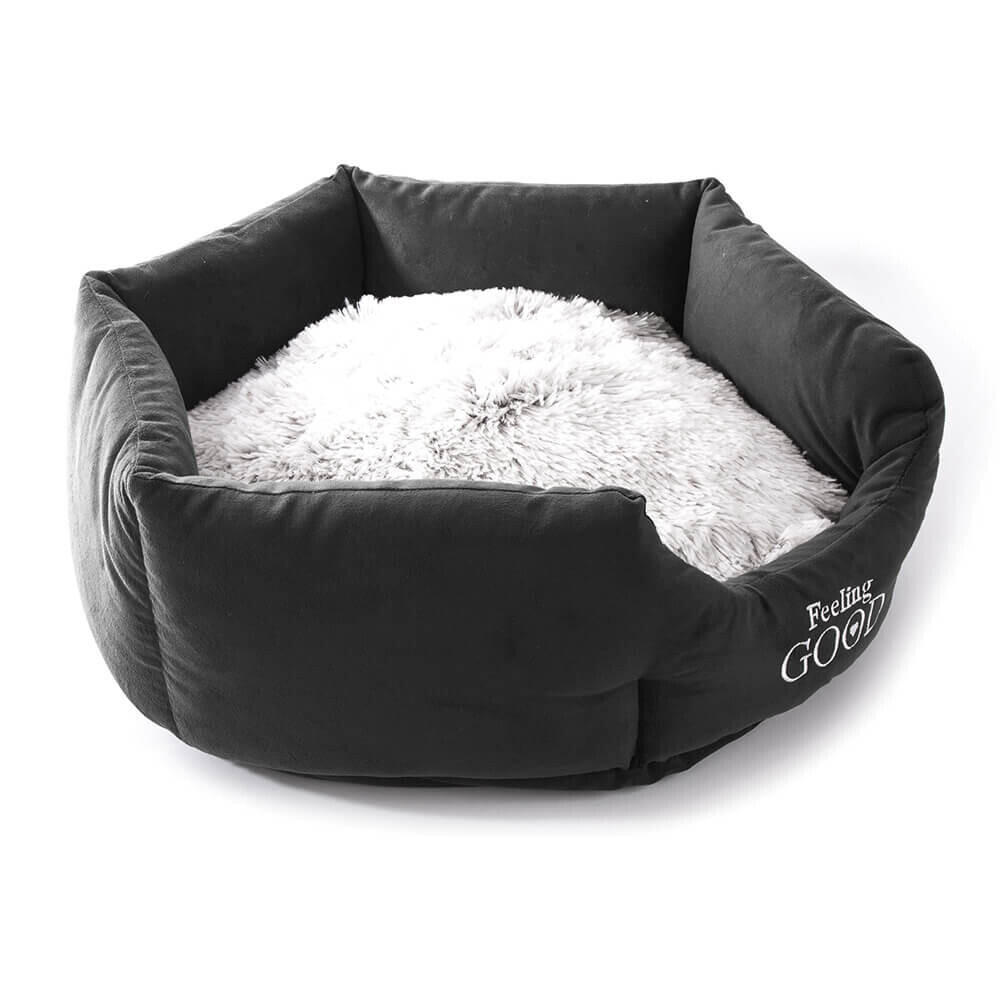 Martin Sellier - Panier Pour Chien Et Chat Ronde Martin Sellier Igloo - Corbeille Pour Chien - Noir - 45 Cm - Decathlon