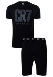 Ensemble pyjama CR7 Mens pyjamas/shorts. noir