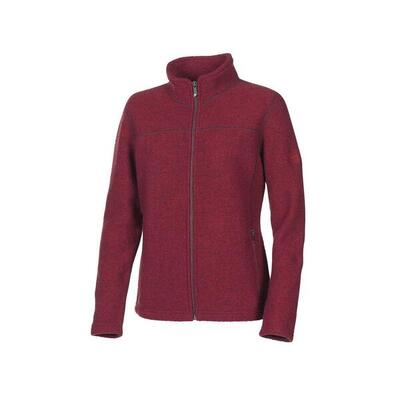 Damen-Wolljacke mit Reißverschluss Beata Deep Red - Rot