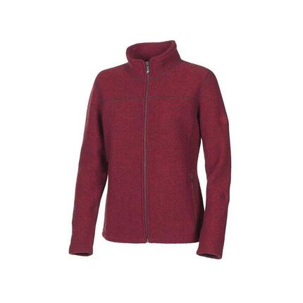 Damen-Wolljacke mit Reißverschluss Beata Deep Red - Rot