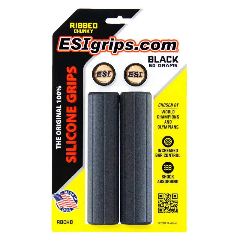 Par de Esi Ribbed Chunky 32mm Grips Black 3/3
