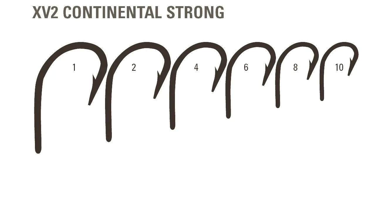 CARLIG CRAP MUSTAD XV2 CONTINENTAL OCHI NICHEL NEGRU, NR 2, 10 BUC / PLIC 2/2