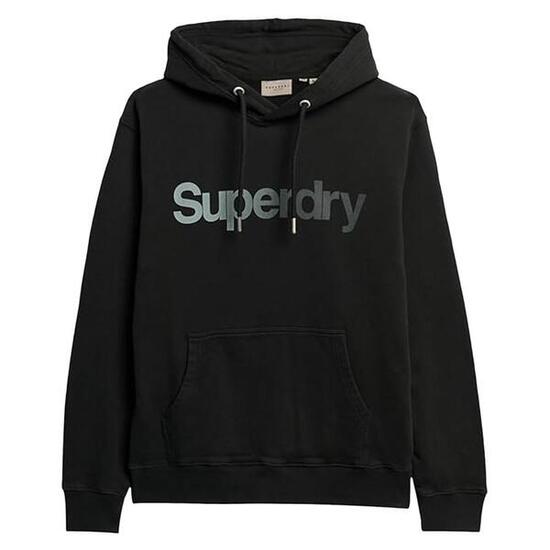 Sweat à Capuche Noir Femme Superdry Tonal Core