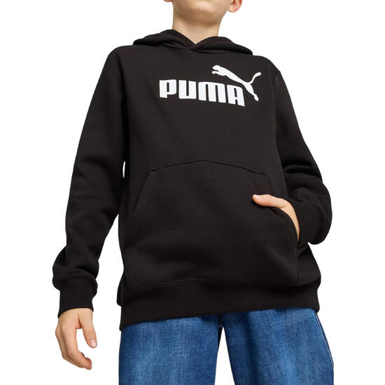 Bluza dziecięca sportowa z kapturem bawełniana czarna PUMA ESS BIG LOGO