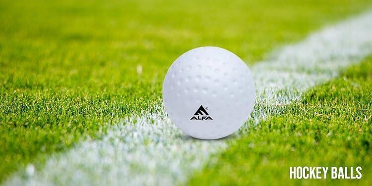 ALFA AB-93 Feldhockeyball – Dimple, PU, Standardgröße, Weiß 5/5