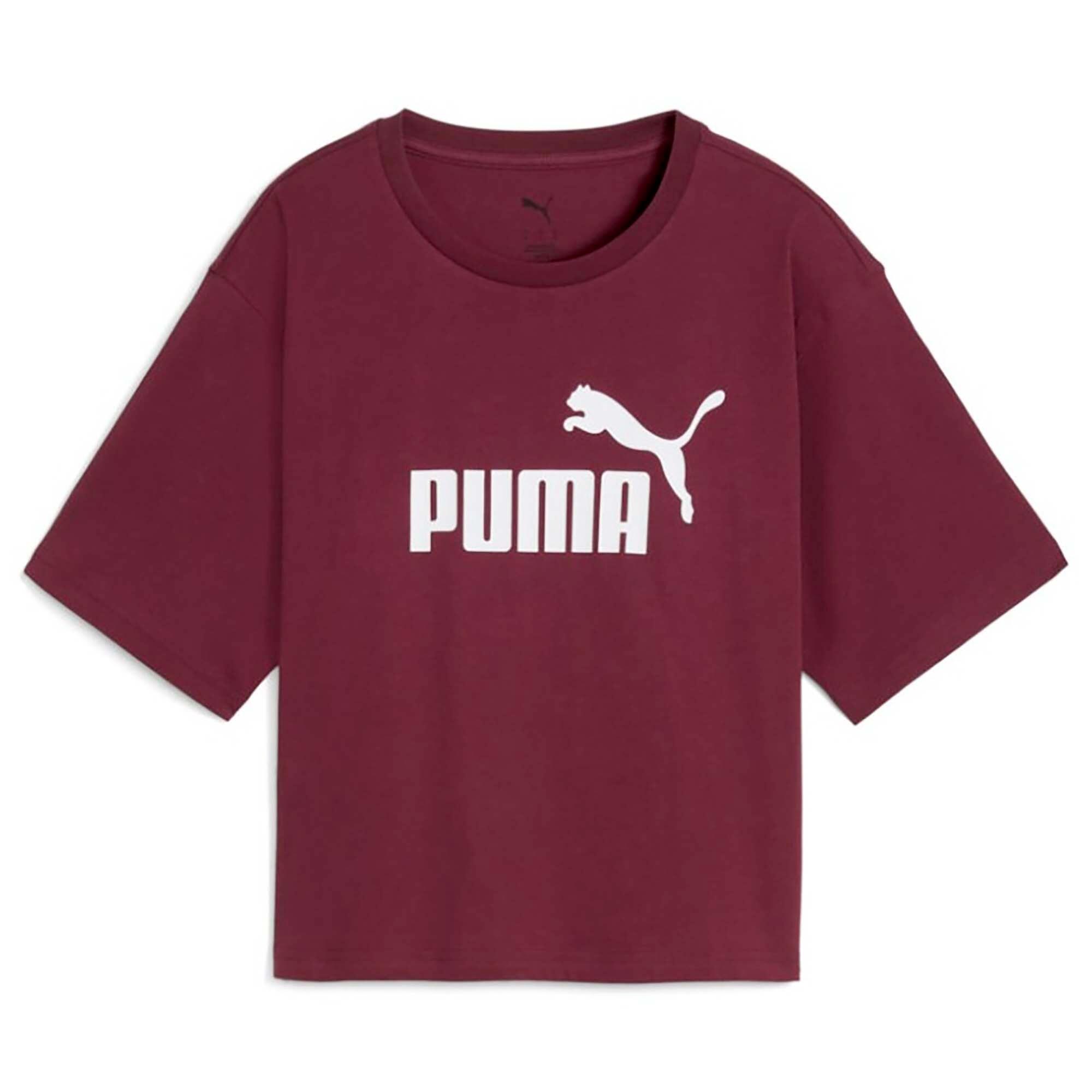Tricou Puma Ess Cropped No. 1 Logo Relaxed Tee Femeie