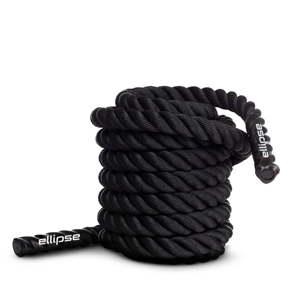 Ellipse - Corde De Combat - Corde Fitness Pro - Corde Ondulatoire - Noir - Decathlon