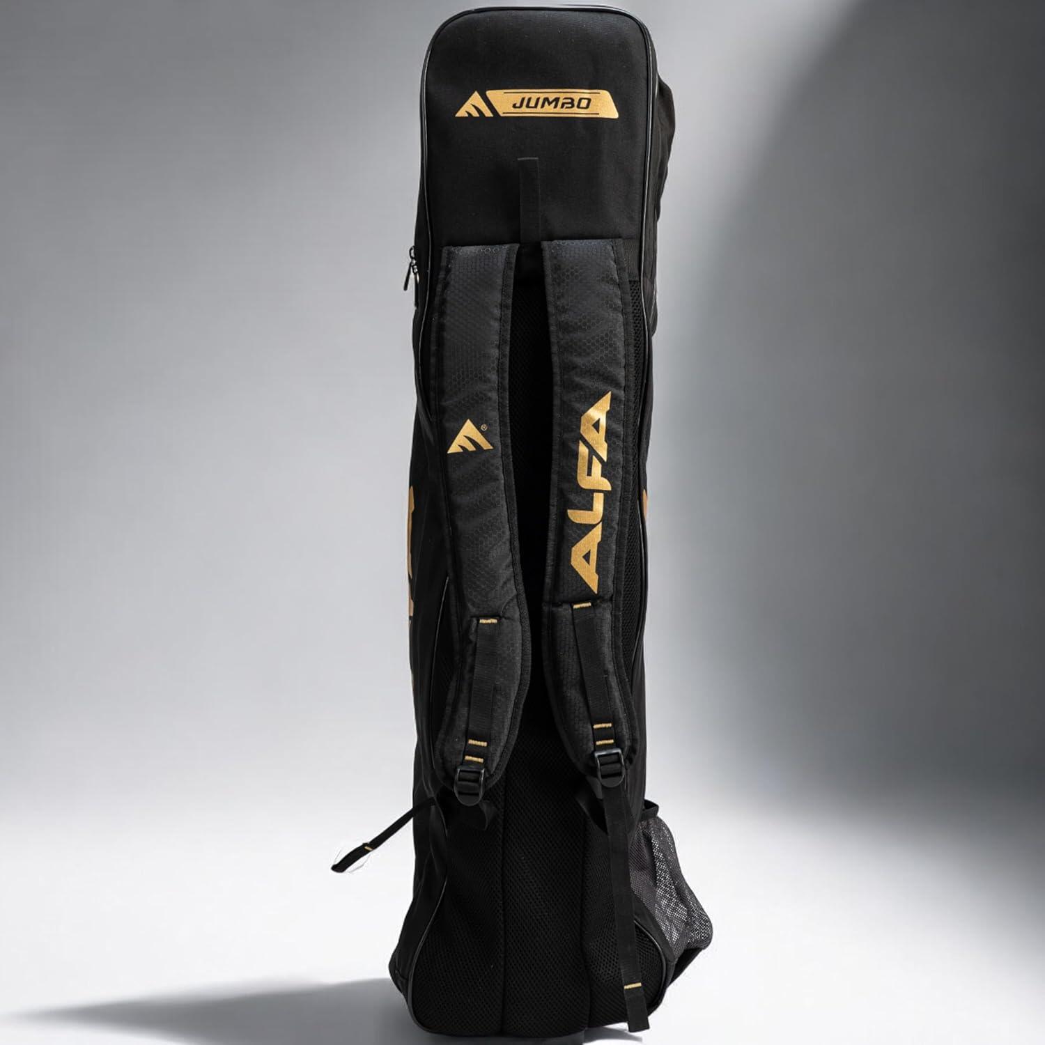 ALFA Jumbo Hockey Kit Bag – Schwarz, Groß, Leicht & Strapazierfähig 3/5
