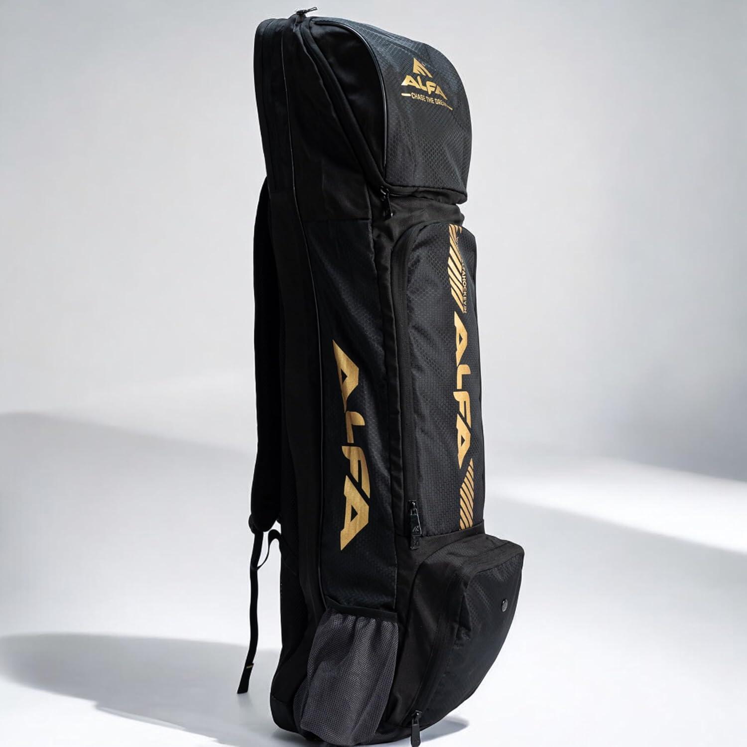 ALFA Jumbo Hockey Kit Bag – Schwarz, Groß, Leicht & Strapazierfähig 2/5