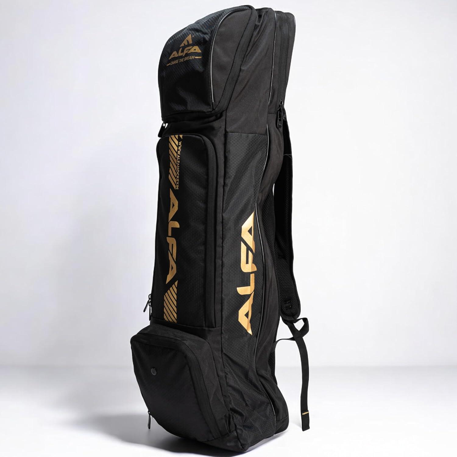 ALFA Jumbo Hockey Kit Bag – Schwarz, Groß, Leicht & Strapazierfähig 4/5