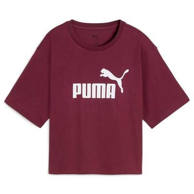 Puma Ess Cropped T-Shirt Nr. 1 Relaxed Tee Logo Dame