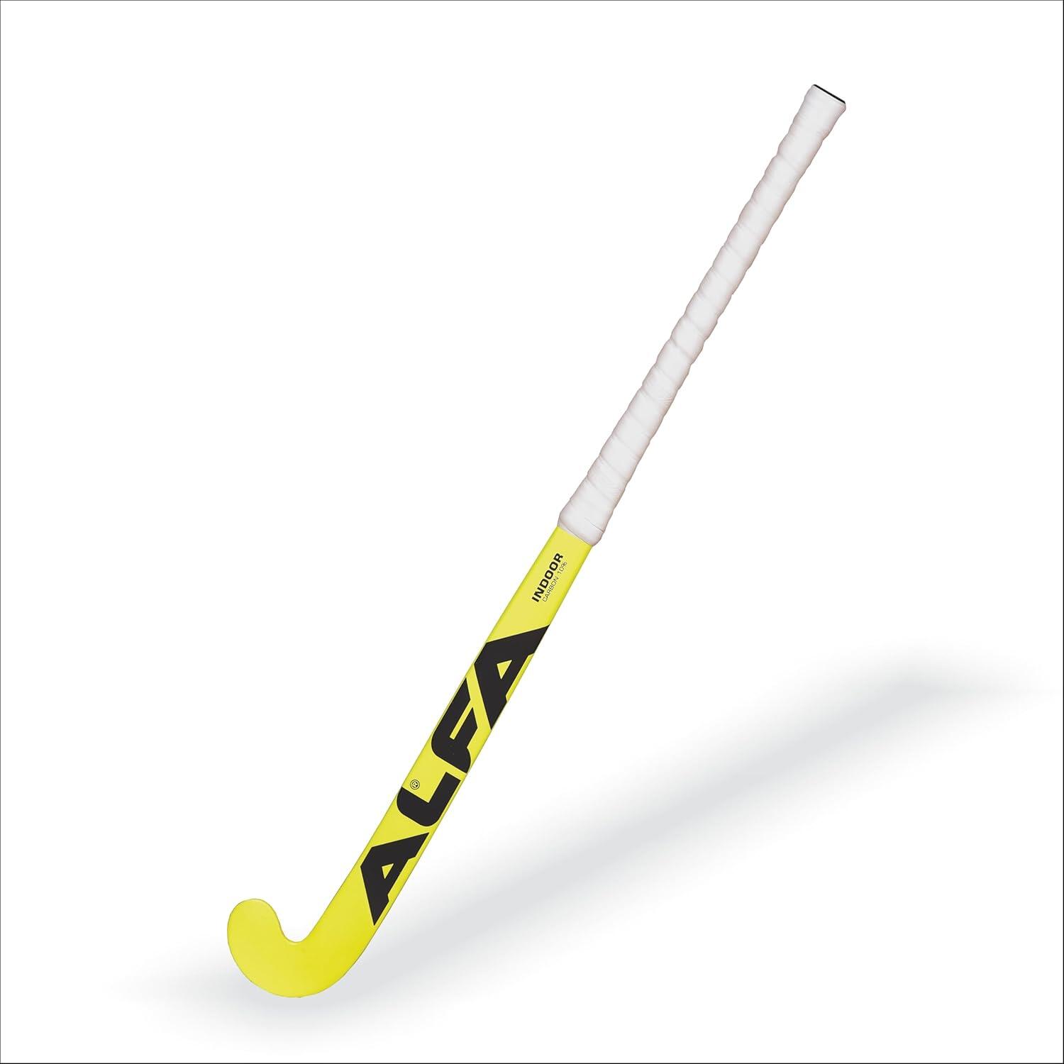 ALFA Indoor 10 Hockeyschläger – Gelb, 36,5", Hybrid-Composite, PU-Griff 2/4