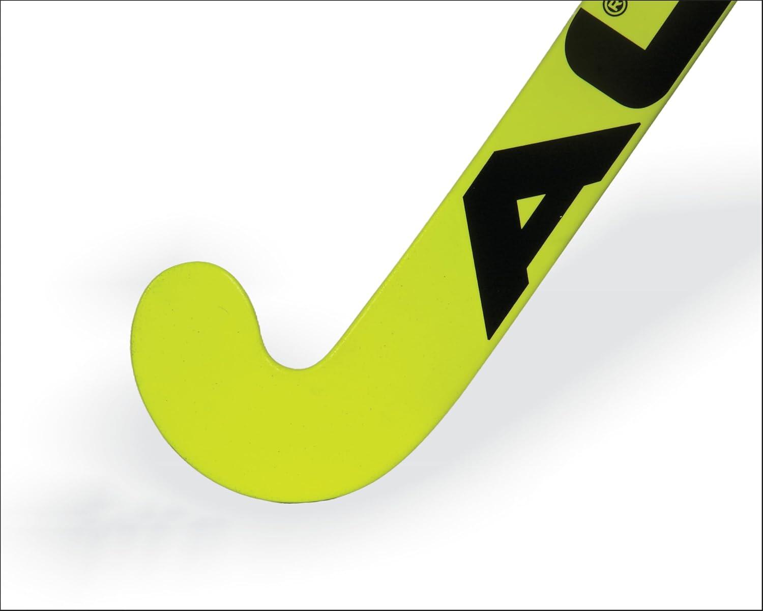 ALFA Indoor 10 Hockeyschläger – Gelb, 36,5", Hybrid-Composite, PU-Griff 4/4