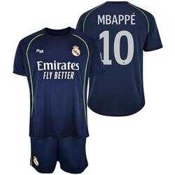 Kit Real Madrid Junior Extérieur Mbappé N°10 2025/26 Bleu