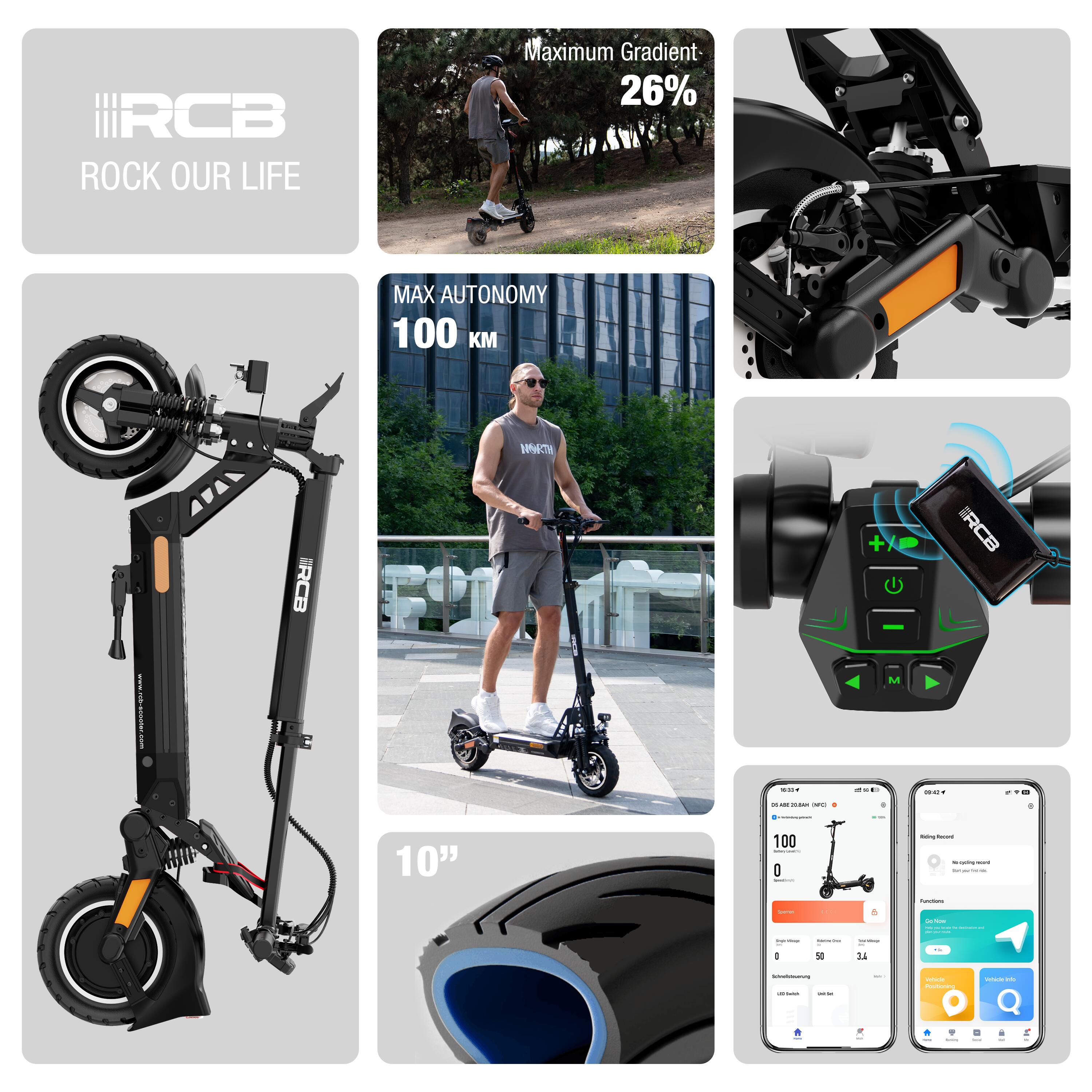 ​​Monopattino RCB D5 Ultra 20.8Ah con NFC, frecce anteriori/posteriori - 100km​ 2/5