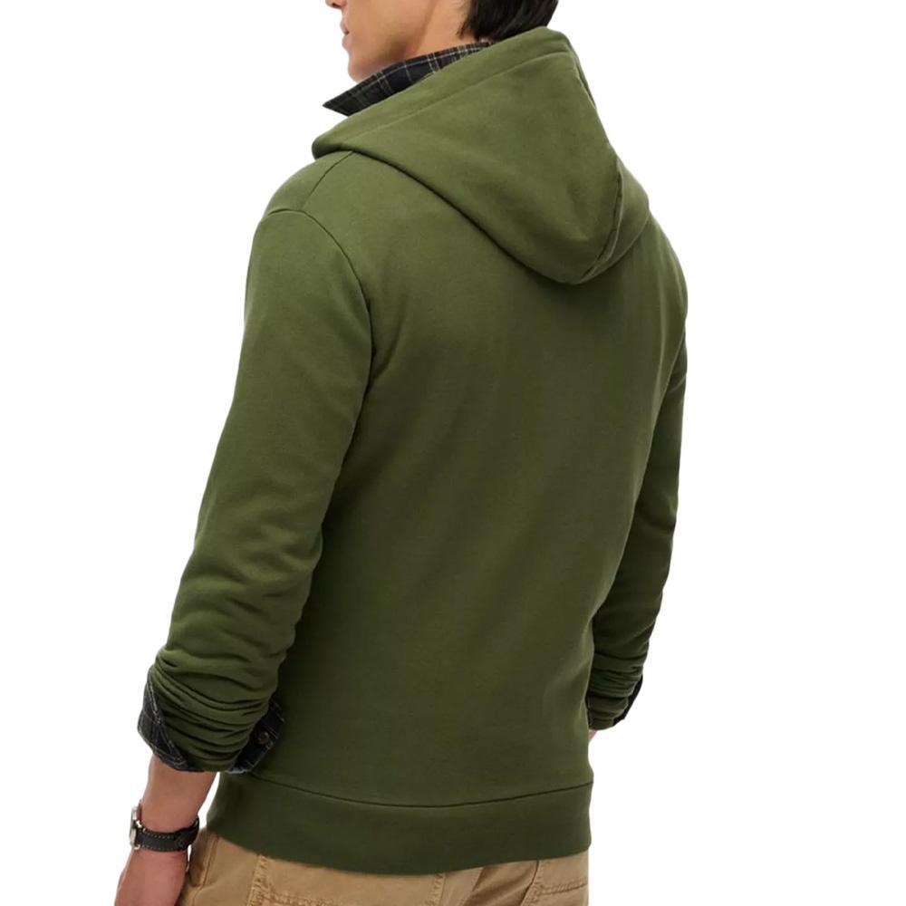Felpa con Cappuccio Zip Uomo Superdry Verde Kaki 2/4