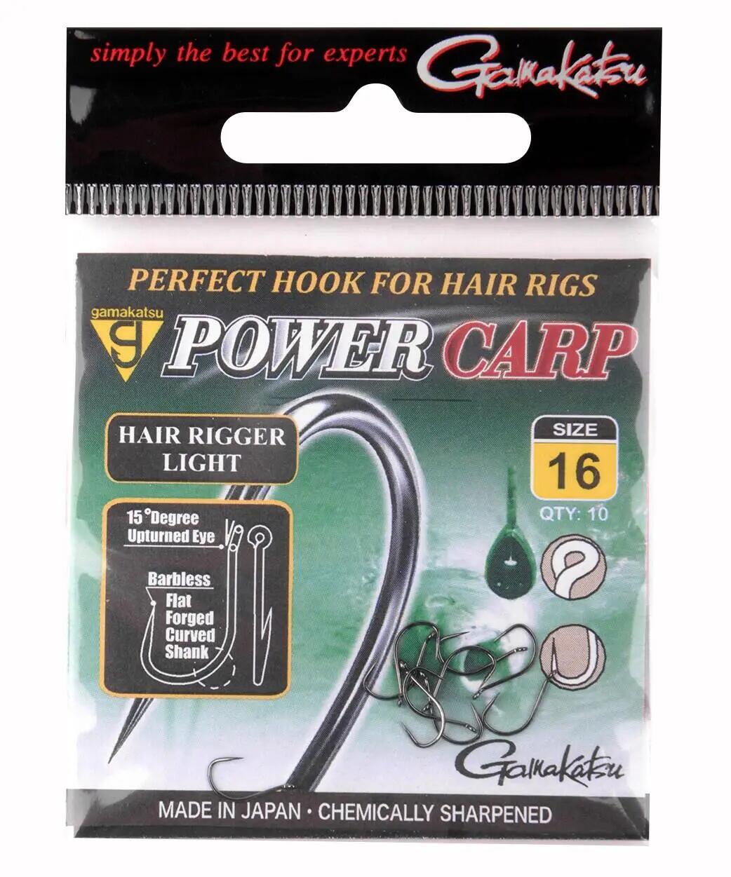 CARLIGE GAMAKATSU POWERCARP HAIR RIGGER L EYED 10 BUC / PLIC, NR 10 2/2