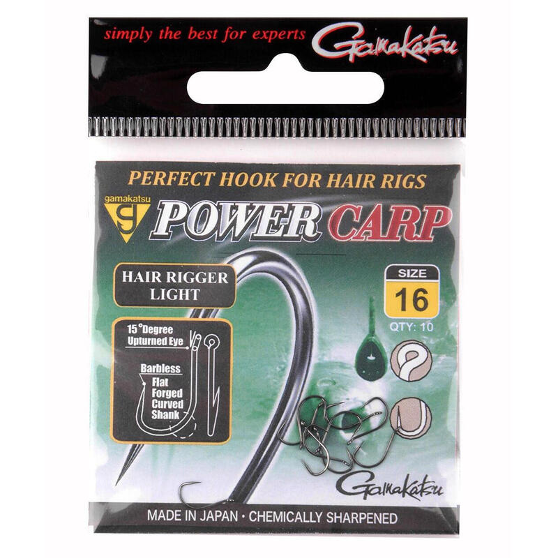 CARLIGE GAMAKATSU POWERCARP HAIR RIGGER L EYED 10 BUC / PLIC, NR 10