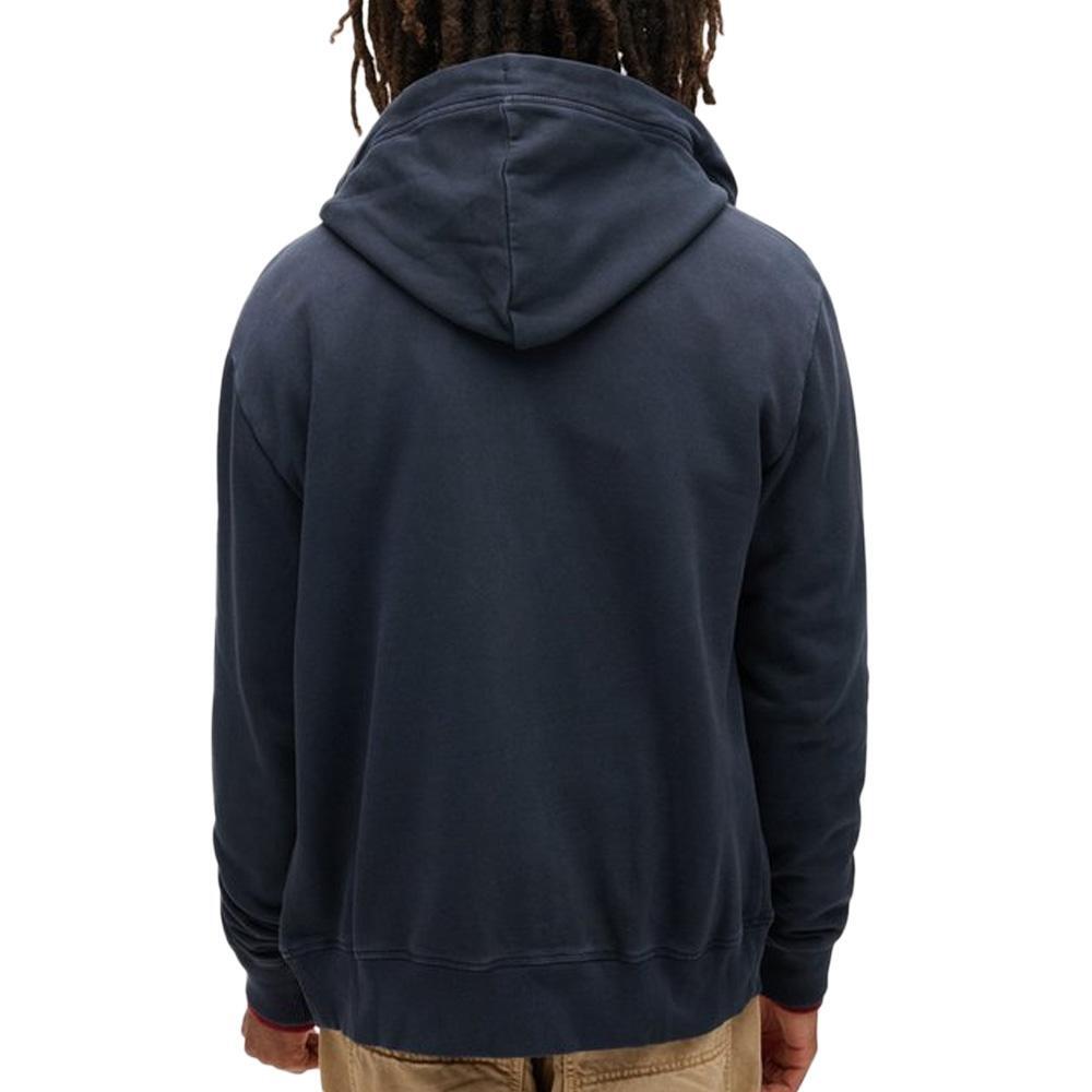 Felpa con Cappuccio Zip Uomo Superdry Blu Marine 2/2
