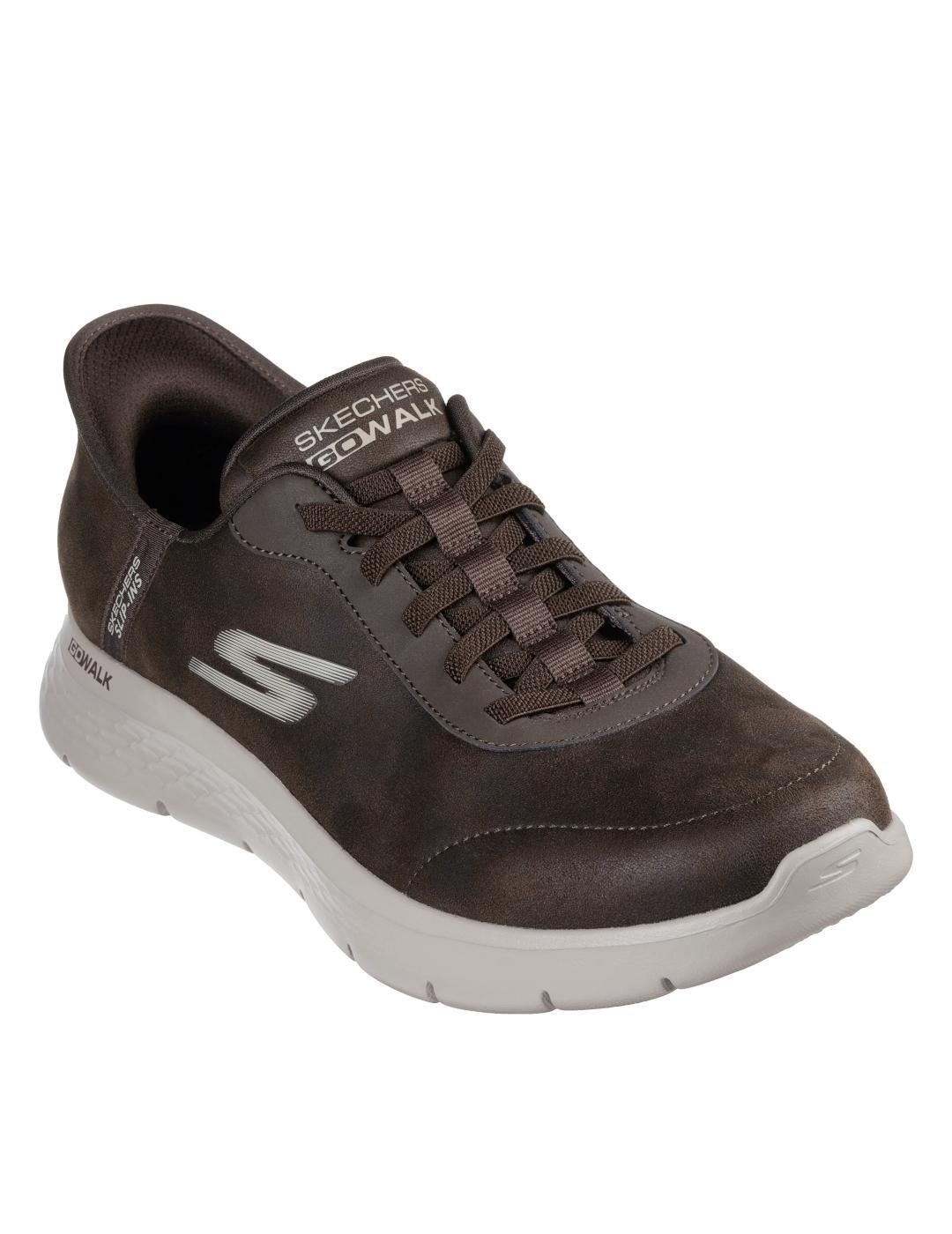 Zapatillas para Hombre Skechers Go walk flex slip-ins Marrón 3/5
