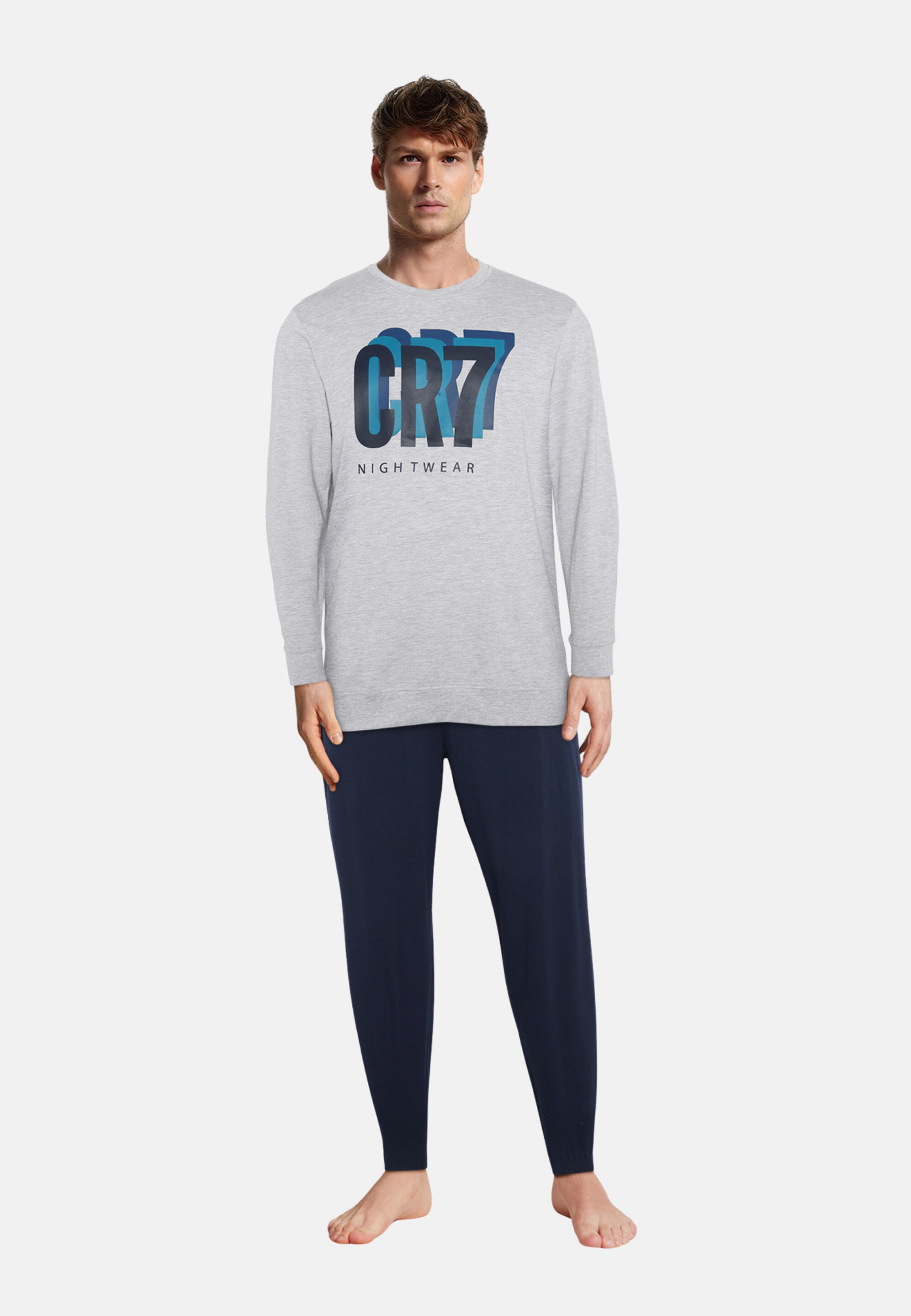Conjunto de pijama CR7 Mens pyjamas cinzento 3/5