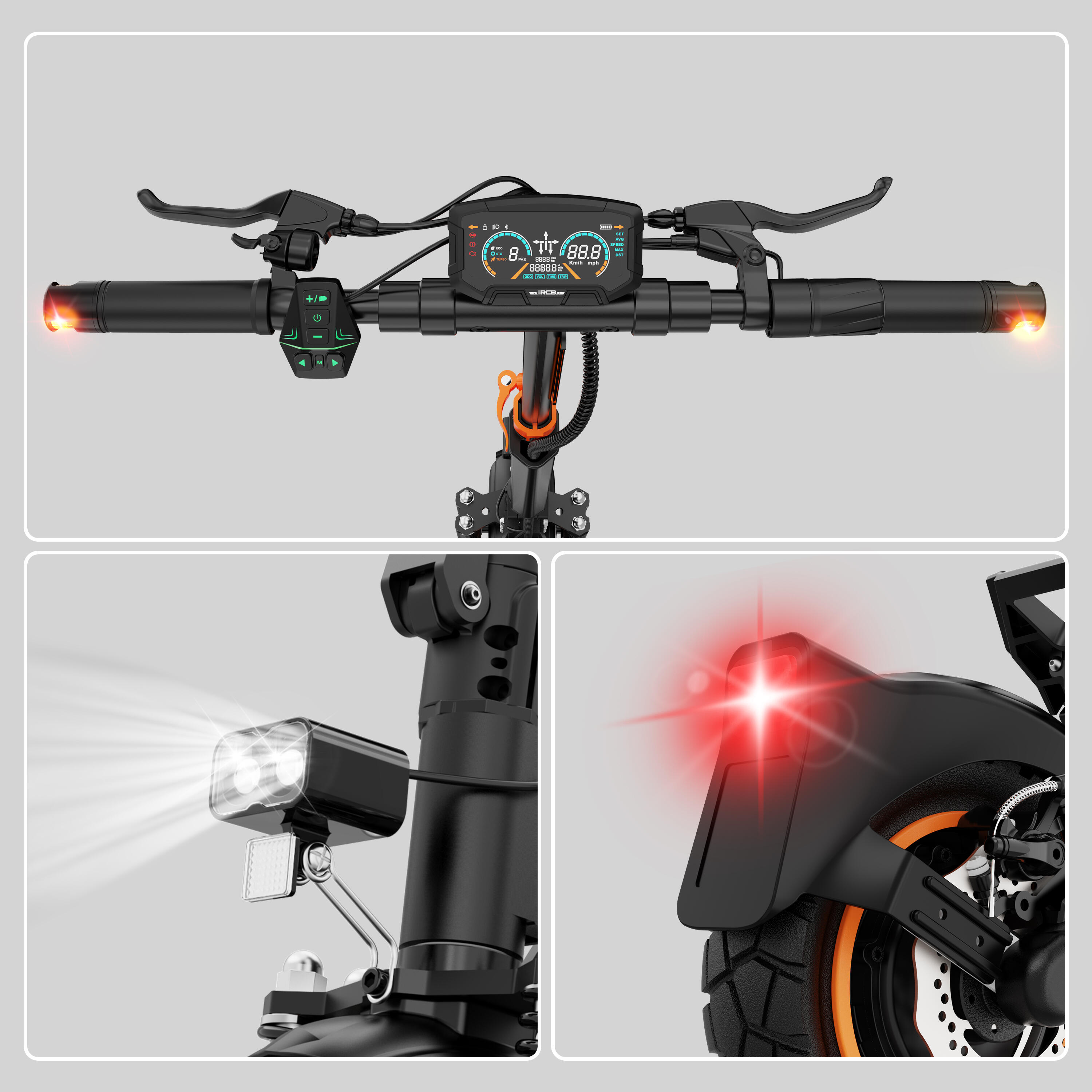 RCB E-Scooter D5PRO Ultra 27Ah mit NFC & Blinkern (110-130 km) 3/6