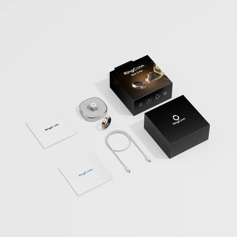 Smart Ring ultra leggero monitoraggio funzioni vitali Ringconn Gen 2 Air 3/5