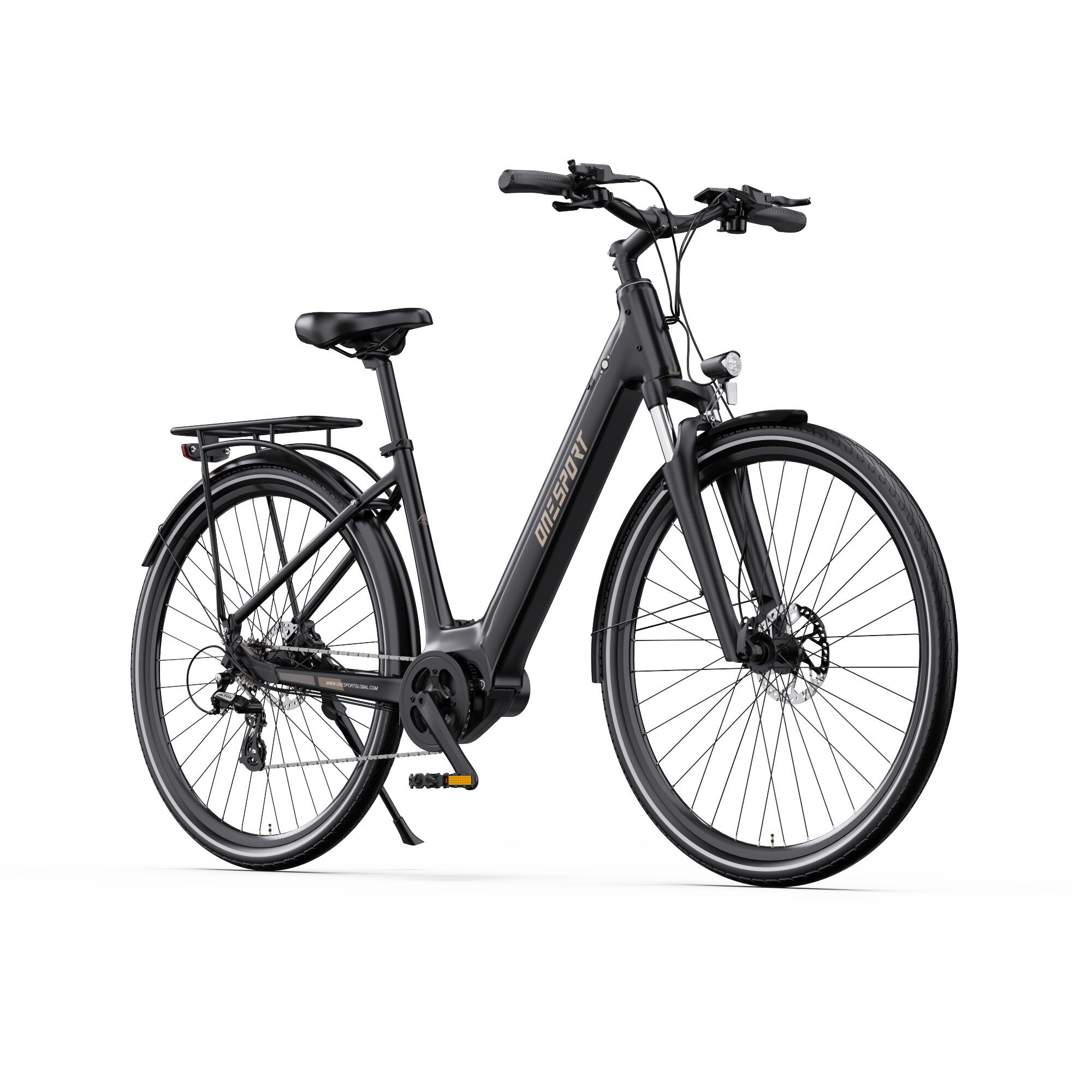ONESPORT E-Bike Onesport OT07 a trazione centrale, motore da 250W, batteria da 36V e 14Ah