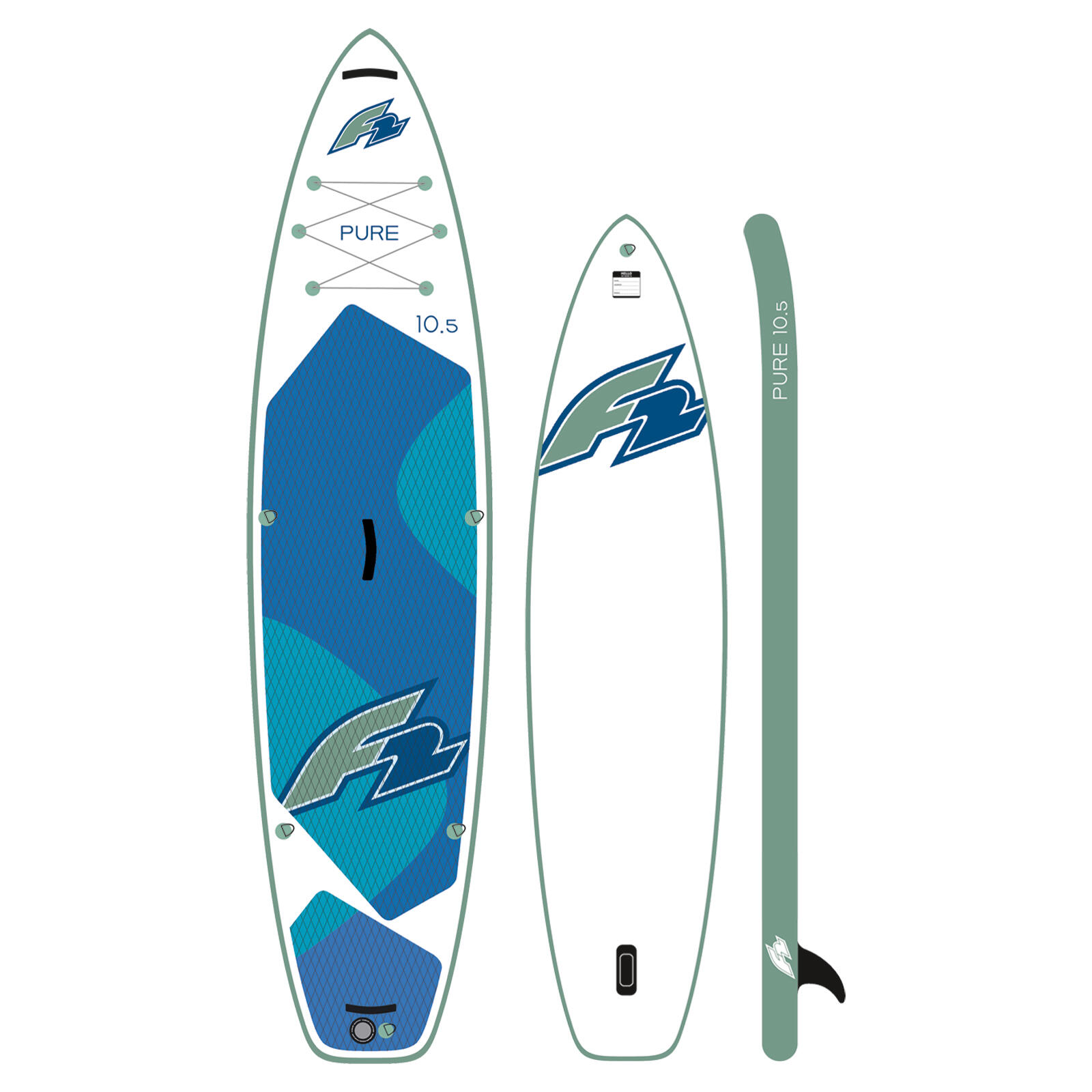 F2  SUP Stand Up Paddle Board Pure - Board only 354cm 11,6 Weiss 1/6