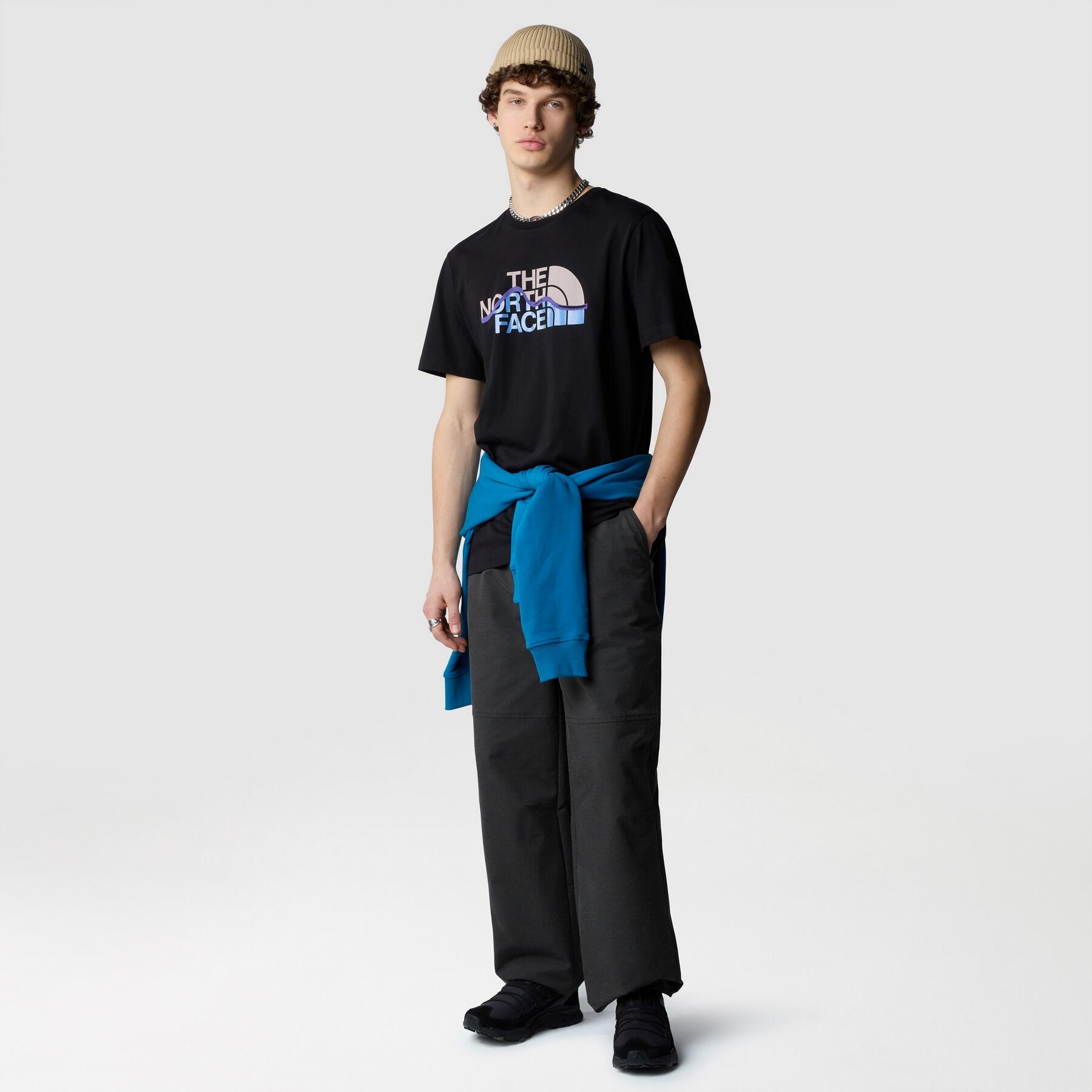 The North Face T-shirt Uomo Mountain Line NF0A87NTJK31 BLACK 4/5