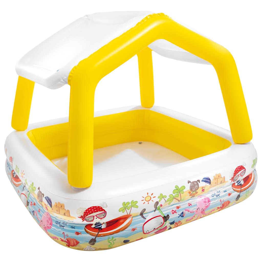 INTEX Piscine avec parasol gonflable 157x157x122 cm 2/4