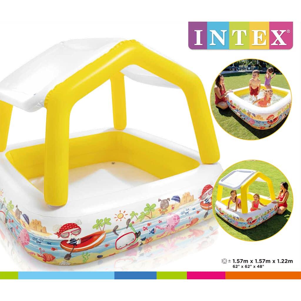 INTEX Piscine avec parasol gonflable 157x157x122 cm 4/4