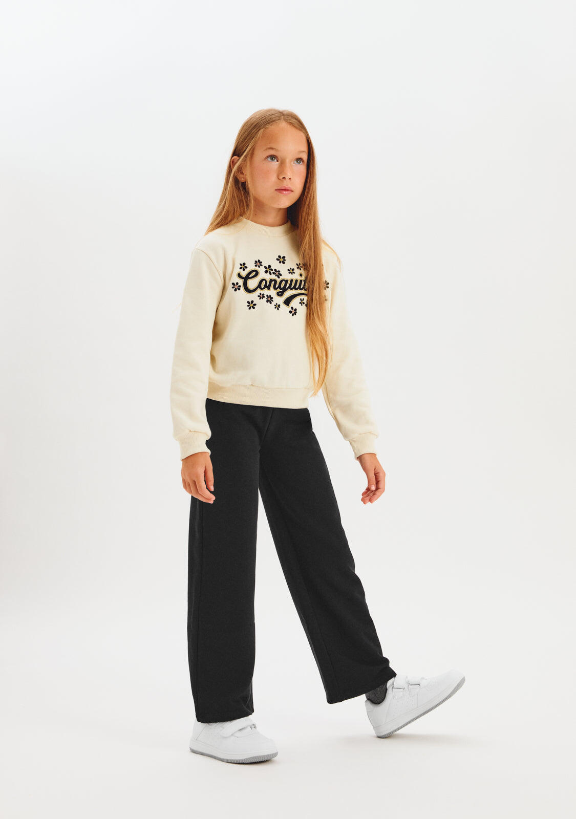 Pantalón Jogger de Felpa Beige Conguitos 4/4