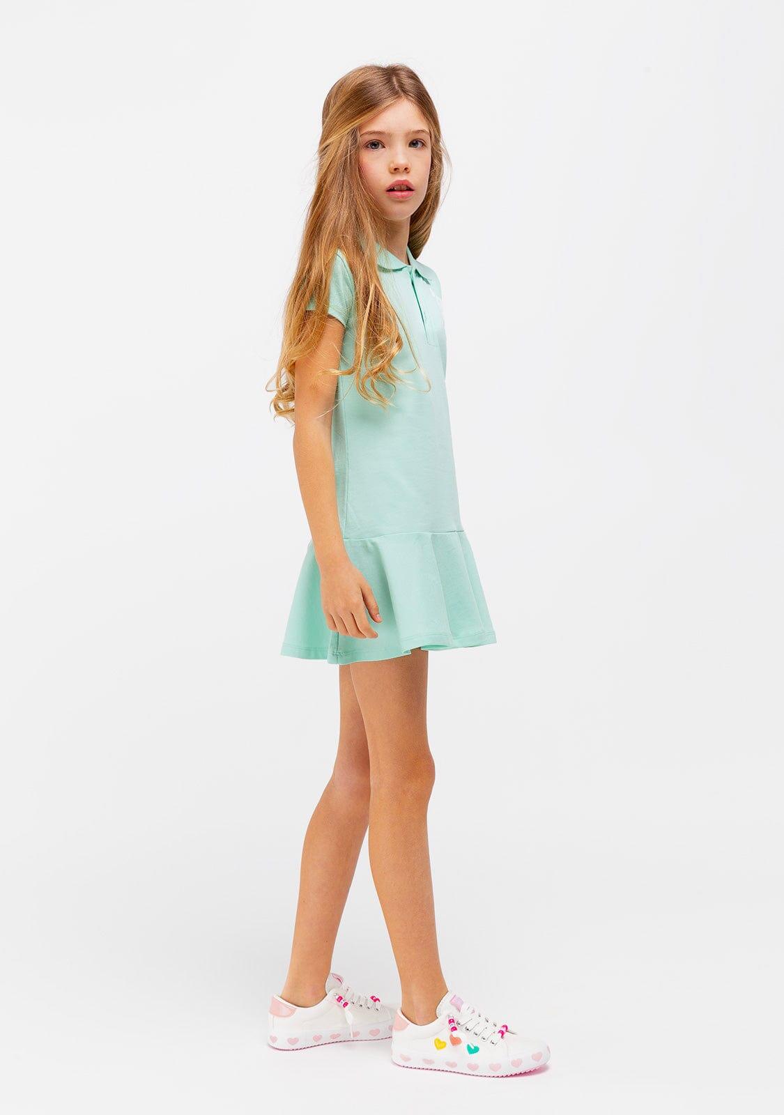 Vestido Polo De Niña En Menta 3/5