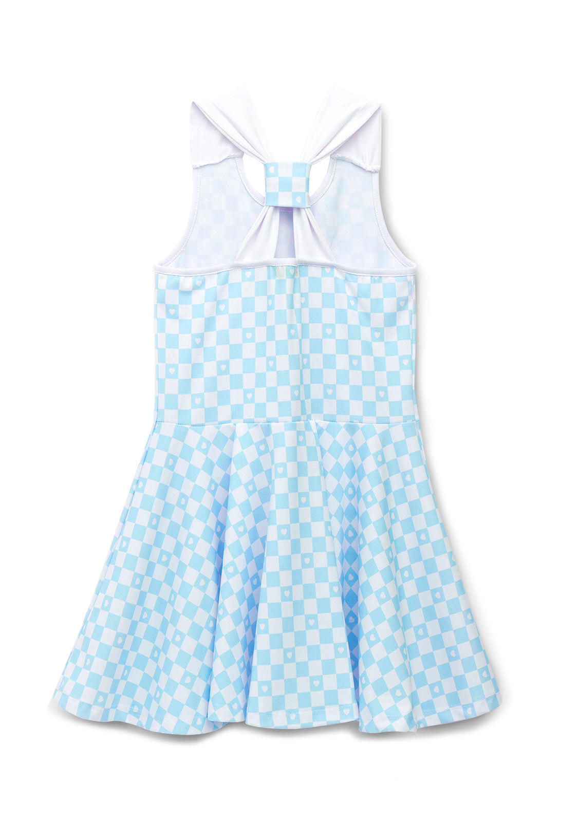 Vestido De Niña Cuadros En Azul Claro 1/5