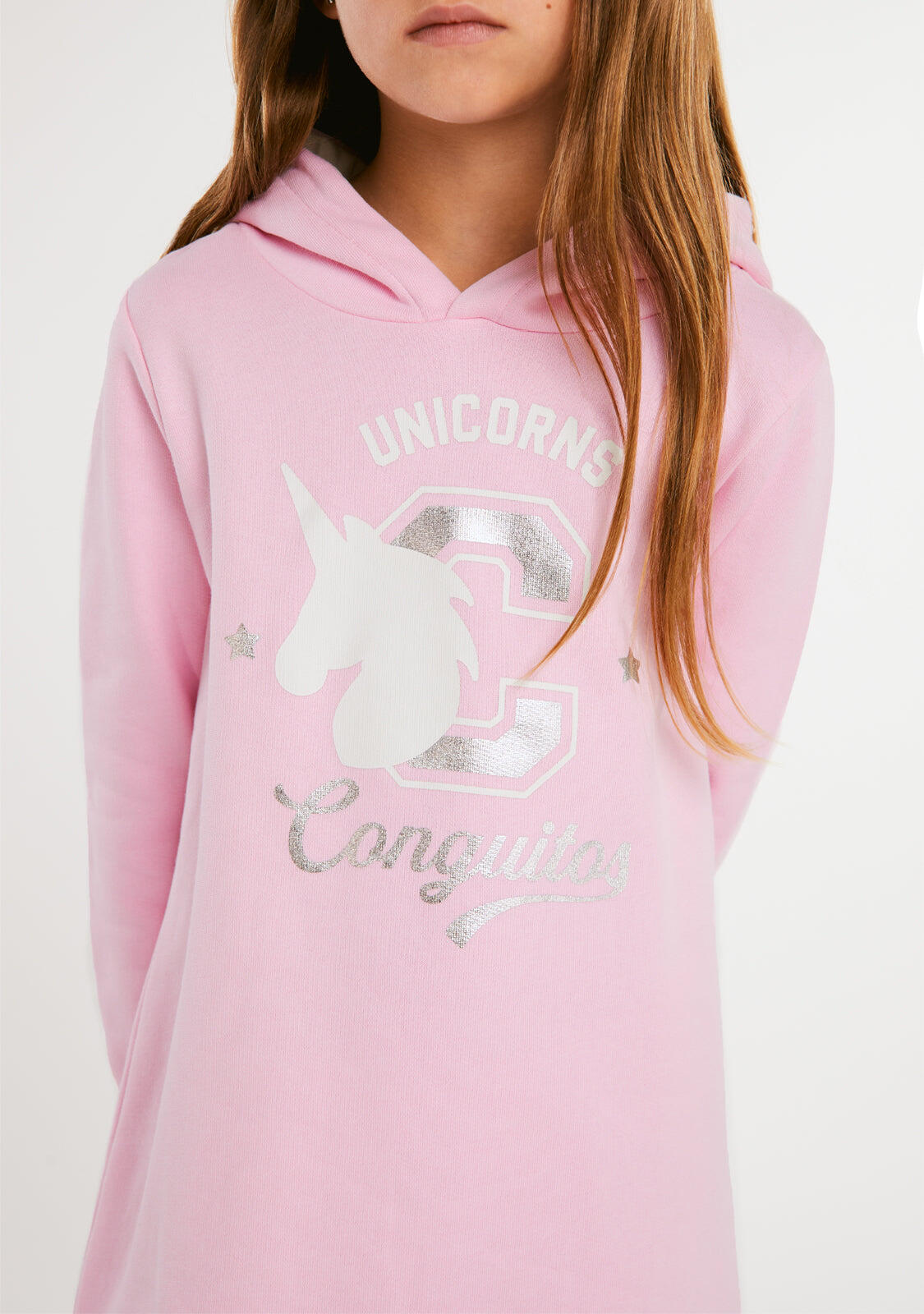 Vestido Unicornio Purpurina Rosa 5/5