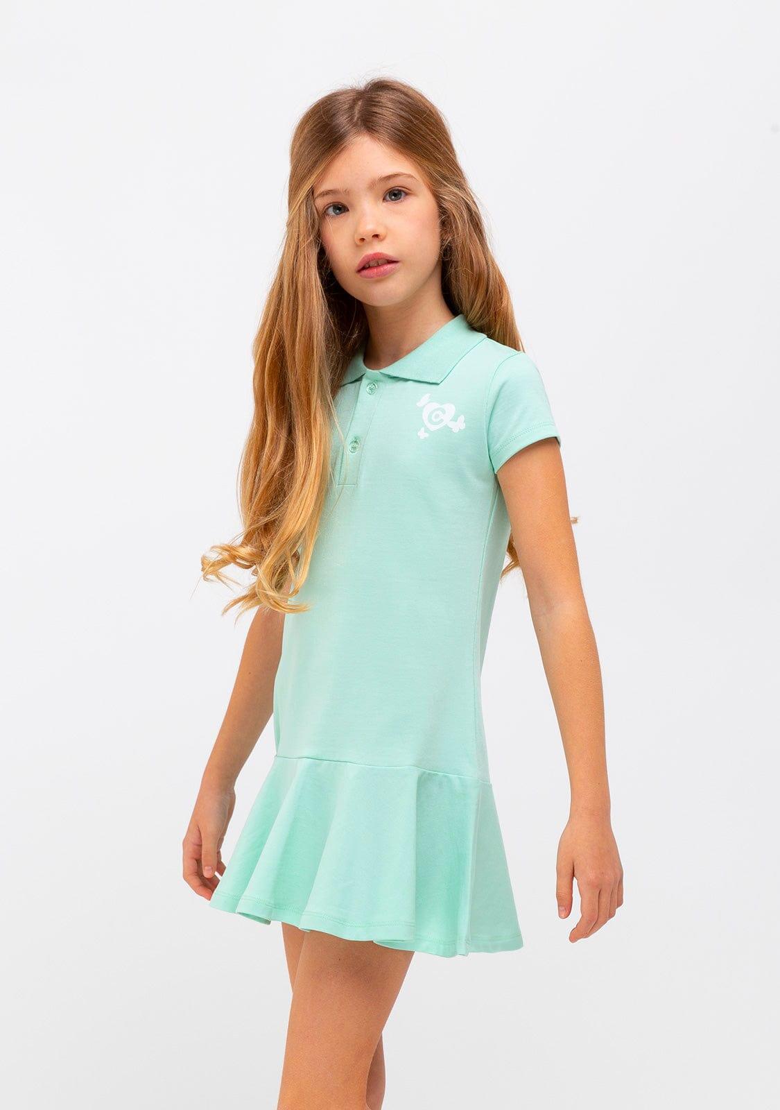 Vestido Polo De Niña En Menta 4/5