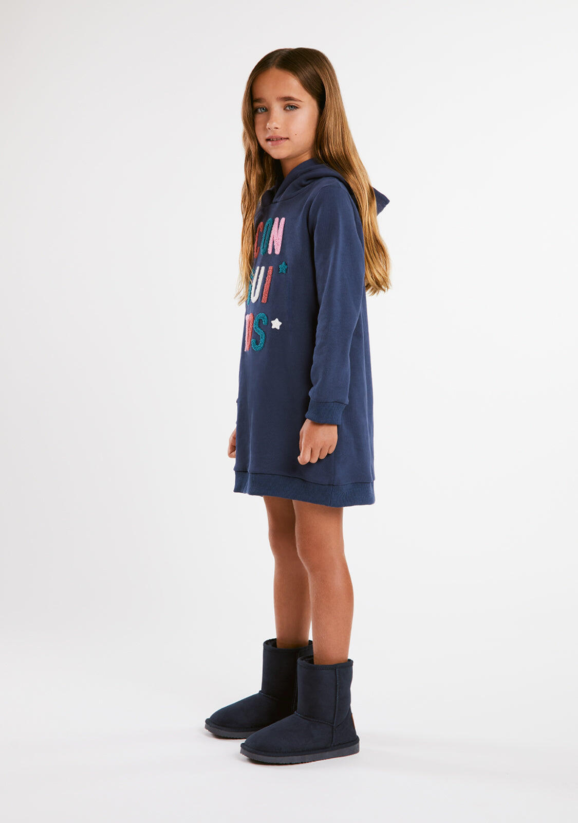 Vestido Azul Marino con Capucha Conguitos 5/5