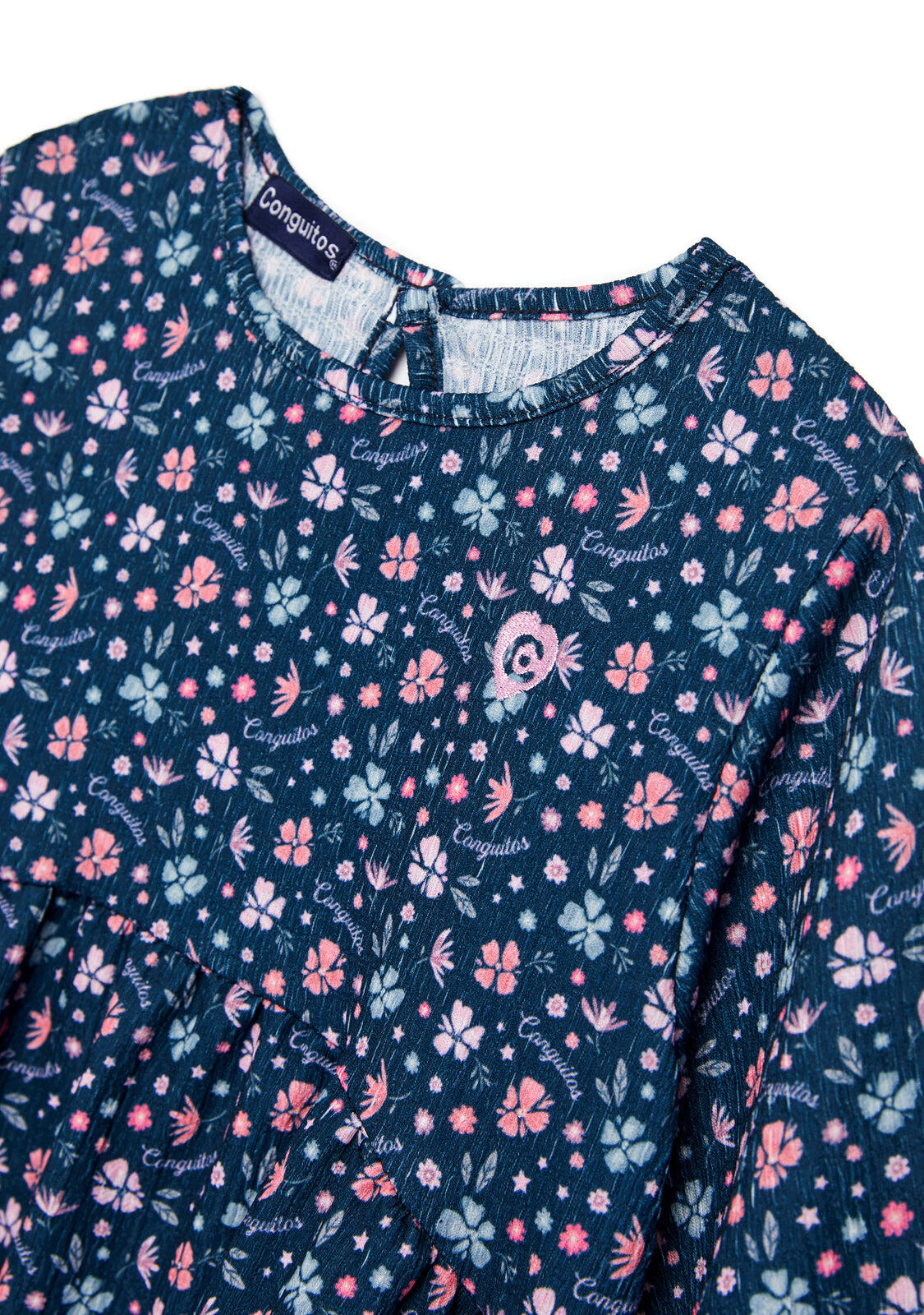 Vestido Algodón Estampado Flores Conguitos 2/2