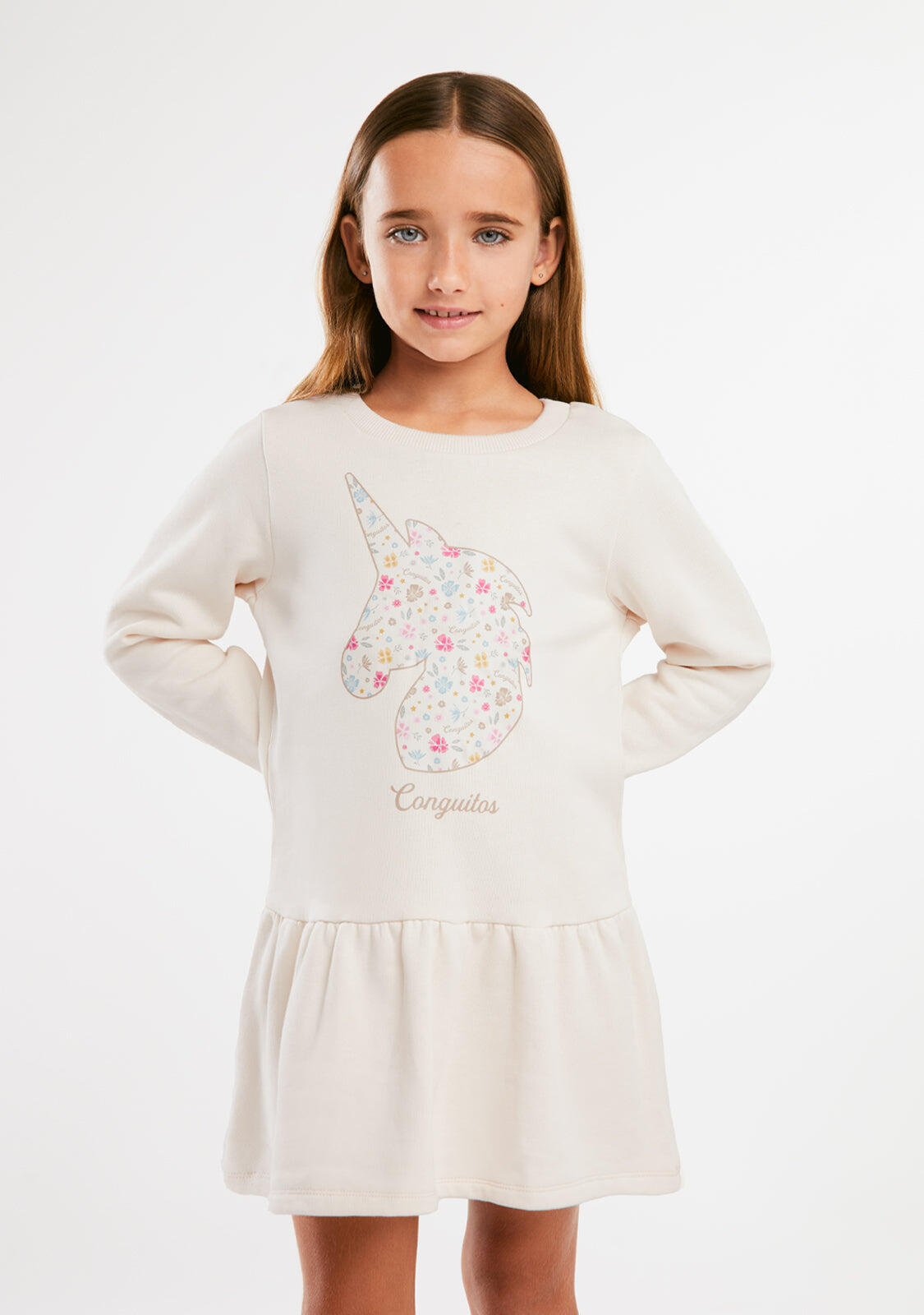 Vestido Estampado Flores Unicornio 4/5